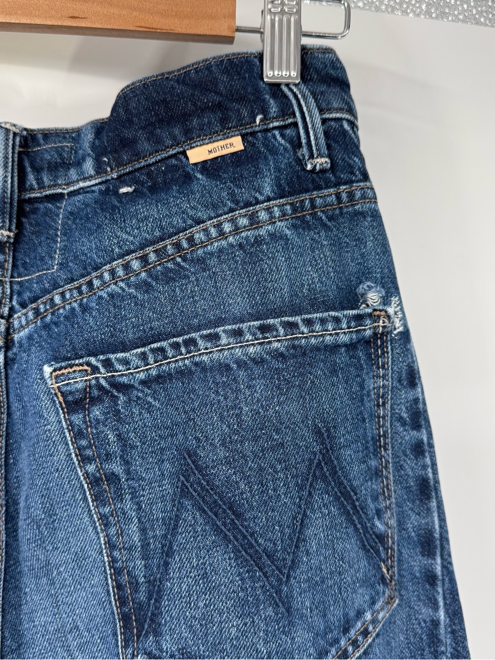 MOTHER The Half Pipe High Rise Ankle Wide Leg Jeans Size 27 - Picture 9 of 10